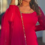 Red Anarkali