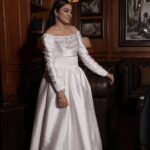 White Blouse With Skirt Dress