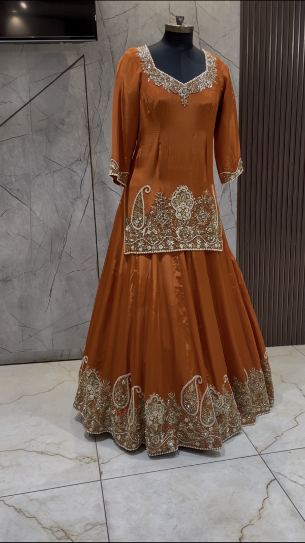 Handcraft Short Shirt With Lehenga