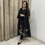 Black Petal Bloom Anarkali
