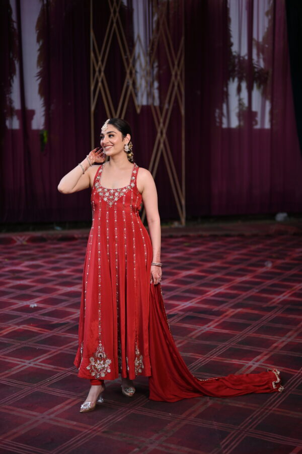 Ruby Red Anarkali